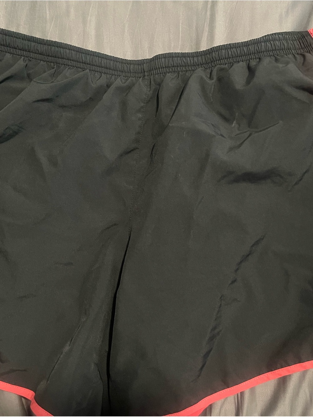 Nike Women's Black Athletic Shorts with Pink Trim